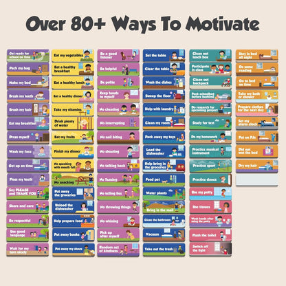 Large Magnetic Responsibility Chart for Kids with Custom Chore Stickers